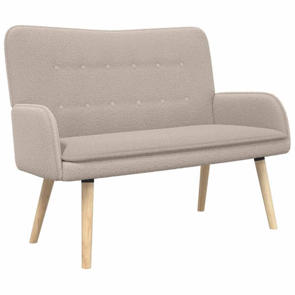 2-sits soffa Ljusgrå 115 x 61 x 87 cm Bouclé