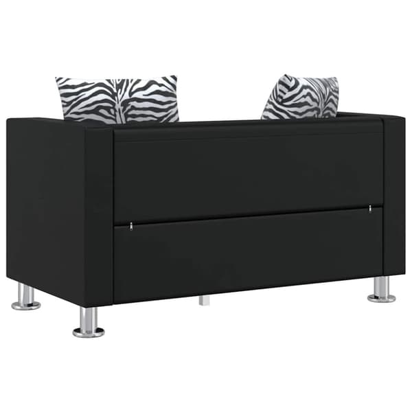 Soffa 2-sits konstläder svart