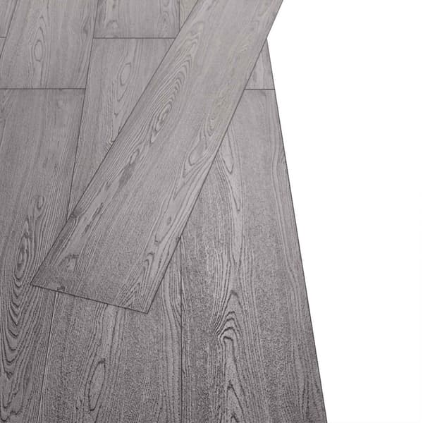 Golvplankor 18 pcs Mörkgrå 5,26 m² PVC