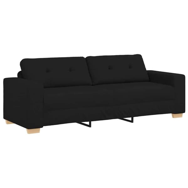 3-sitssoffa svart 220x78x80 cm tyg