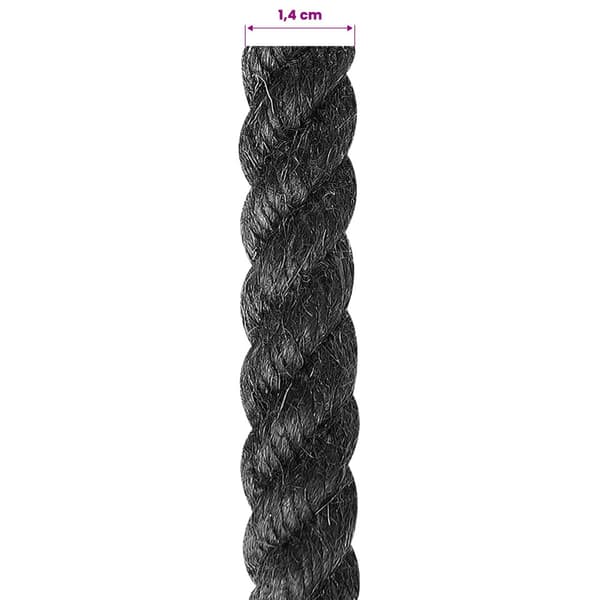Juterep 14 Svart 100% Tossa jute