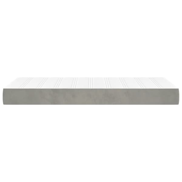 Pocketresårmadrass medium ljusgrå 100x190x20 cm sammet