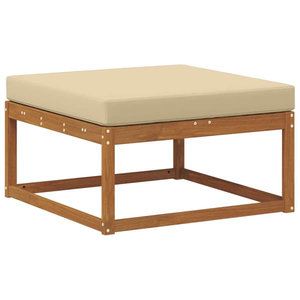 Utomhussoffset med kudde 9 pcs Naturlig och Beige