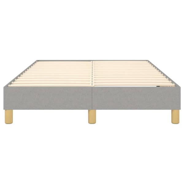 Boxspring-sängram ljusgrå 120x200 cm tyg