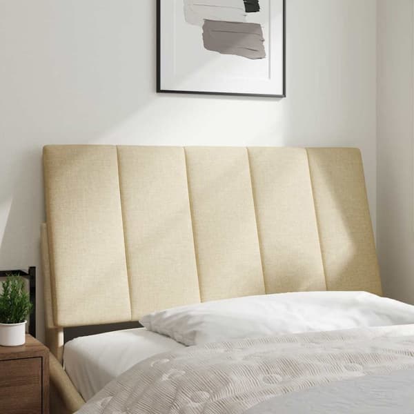 Headboard Cushion "Hanko" Cream 100 cm Fabric