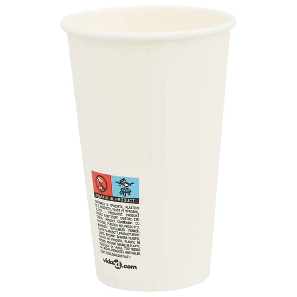 Kaffekoppar i papper 1000 st 16oz 400ml vit