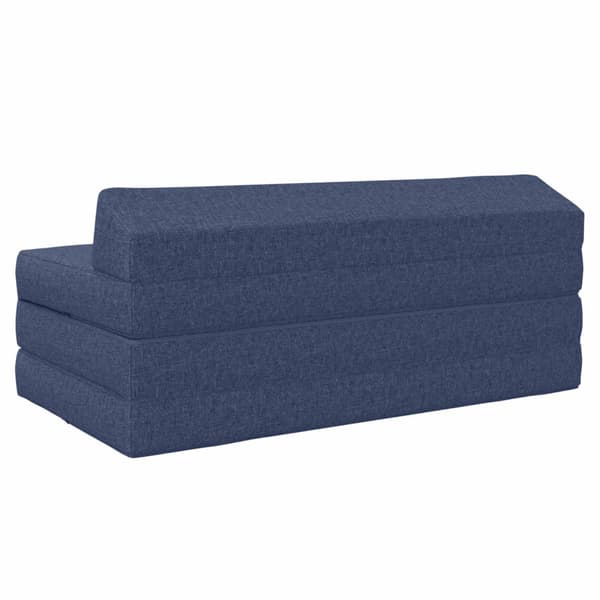 Fällbar Soffbed Blå 120 x 60 x 49 cm Tyg