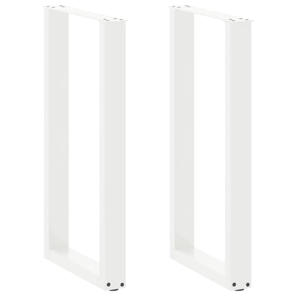 Barbordsben U-formade 2 st vita 40x(90-91) cm stål