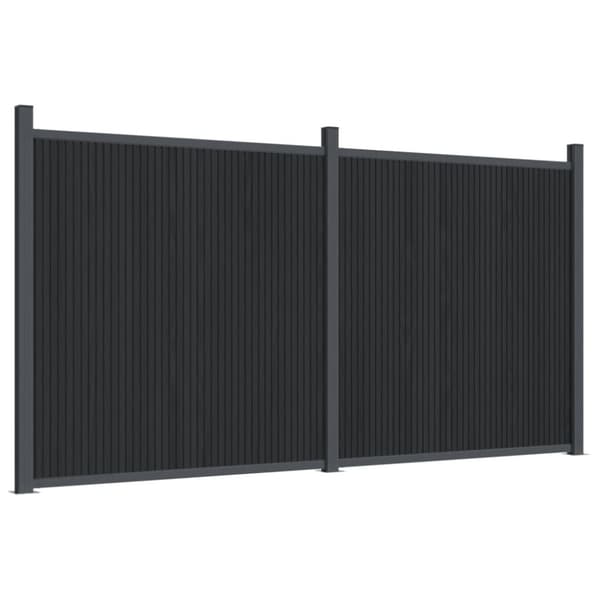 Staketpanel grå 353x186 cm WPC