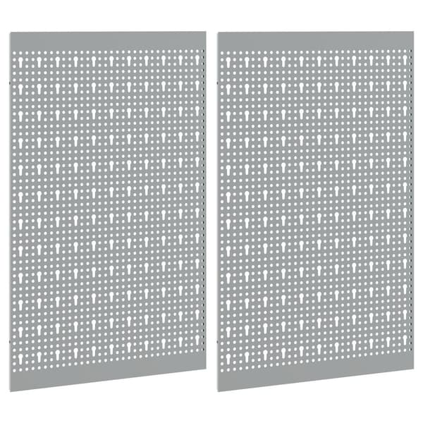 Verktygsväggpanel 2 pcs Grå 100 x 1 x 80 cm