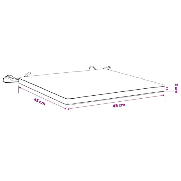 4-delade Sittdynor SOEST 4 st 100% Polyester Röd 45 x 45 x 5 cm