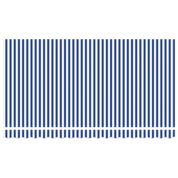 Utfällbar markis Blå och Vit 400 x 200 cm