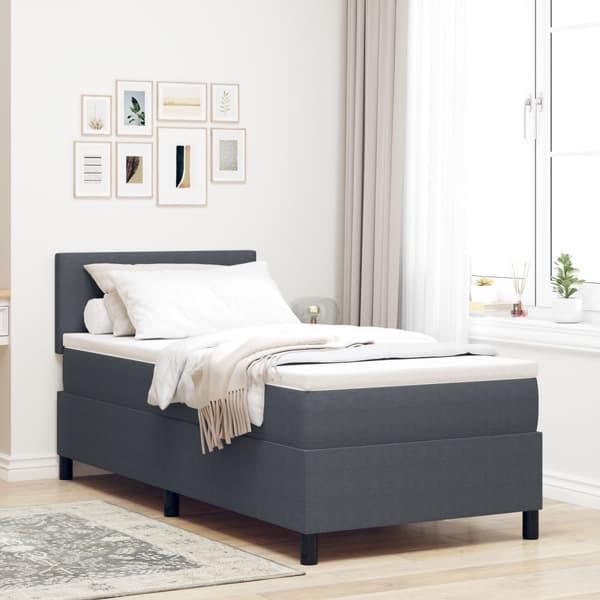 Bäddfjäder Mörkgrå och vit 100 x 200 cm Kordread tyg