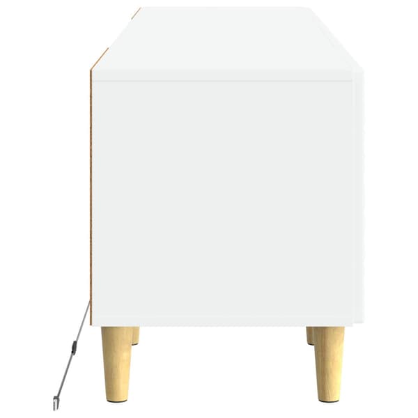 LED TV-skåp Vit Konstruerat trä