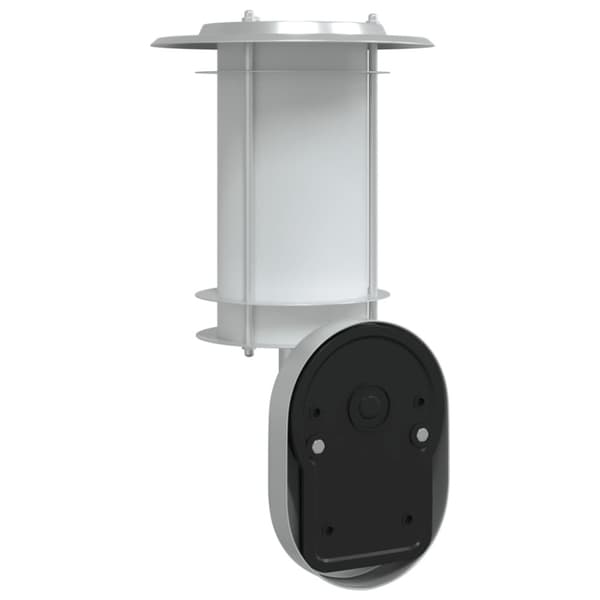 Utomhusvägglampa med sensor silver rostfritt stål