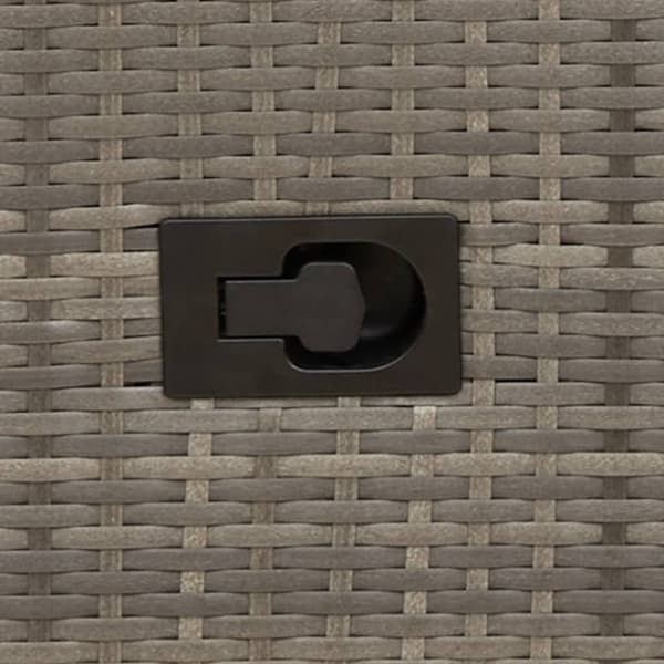 Trädgårdsstolar 2 st med dynor grå konstrotting