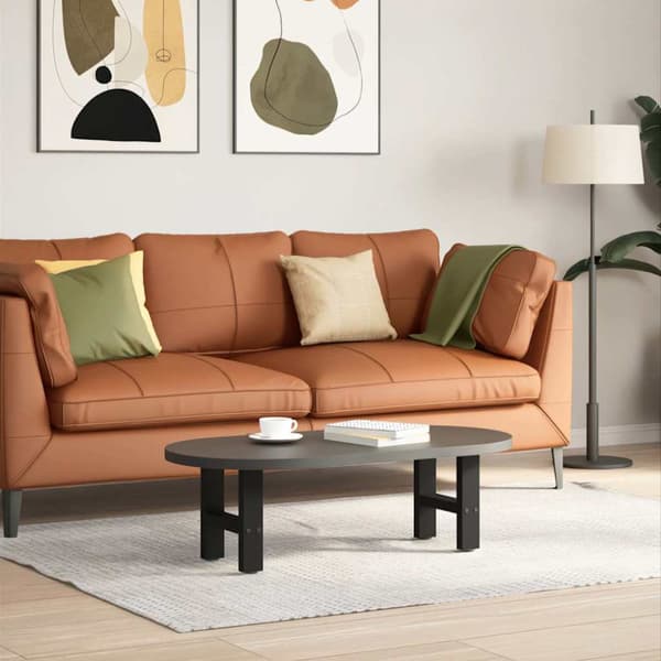 Soffbordsben svarta 2 st 30x(30-31) cm stål