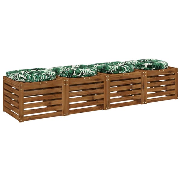 4-delade Sittdynor 4 st 100% Polyester Bladmönster