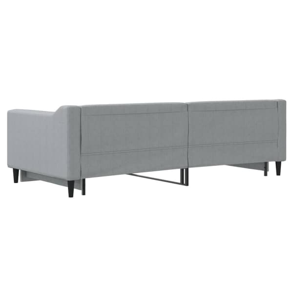 Dagbädd utdragbar ljusgrå 90x200 cm tyg