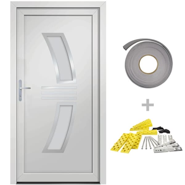 Ytterdörr vit 88x200 cm PVC
