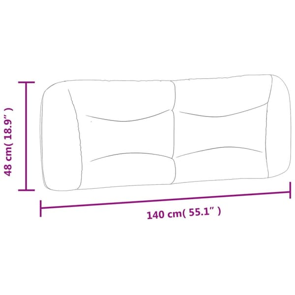 Headboard Cushion "Hvar" Blue 140 cm Fabric