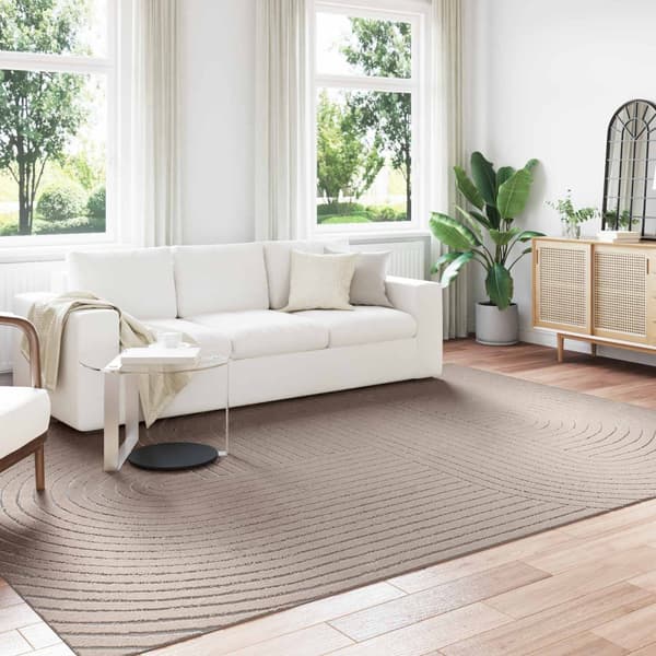 Områdesmattor Rektangulär PALMERAS Beige 340 x 240 cm Polyester