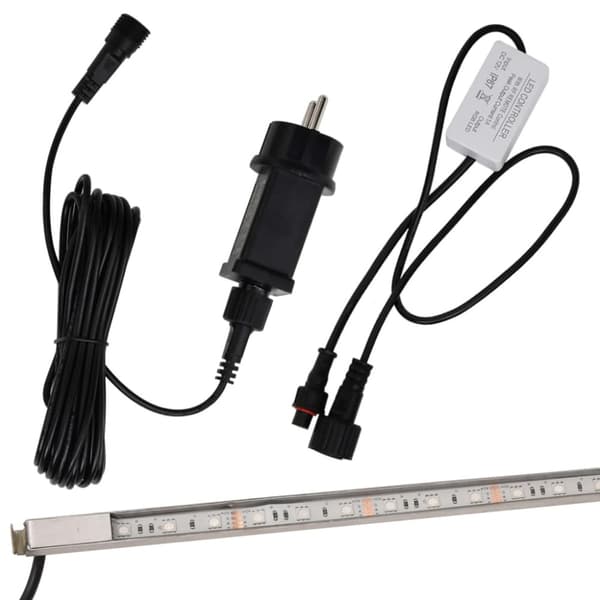 Vattenfall med RGB LED rostfritt stål 60 cm