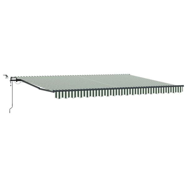 Markis tyg med Grön och Vit 450 × 350 cm Polyester