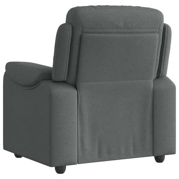 Reclinerfåtölj mörkgrå tyg