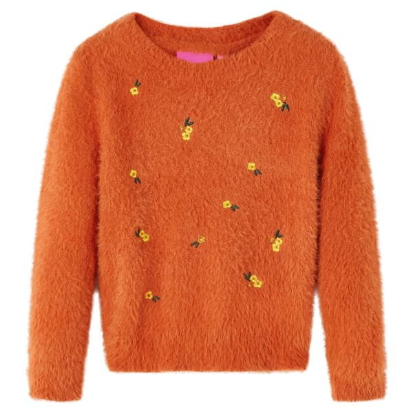 Stickad tröja för barn orange 92