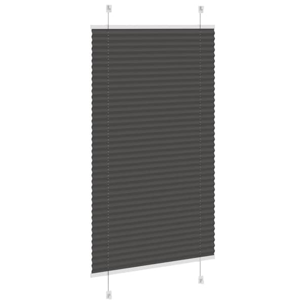 Plisserad persienn svart 80x100 cm tyg bredd 79,4 cm polyester