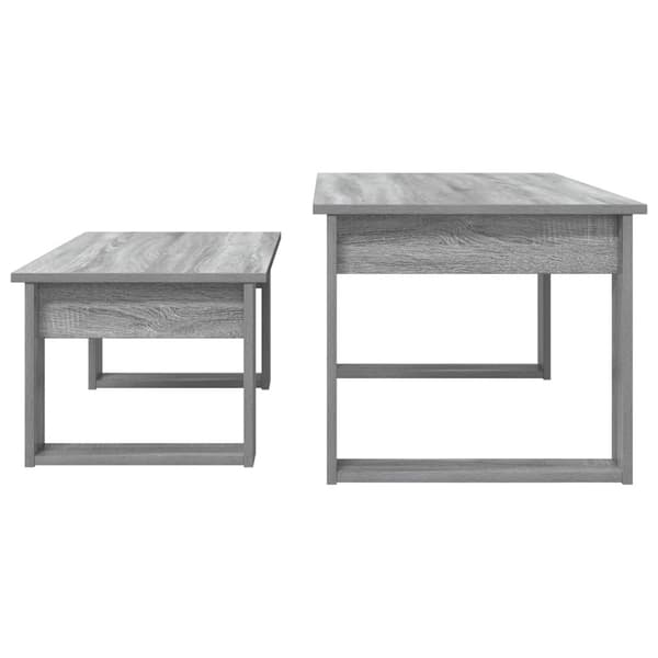 Kaffebordsset 2 pcs Grå Sonoma Konstruerat trä