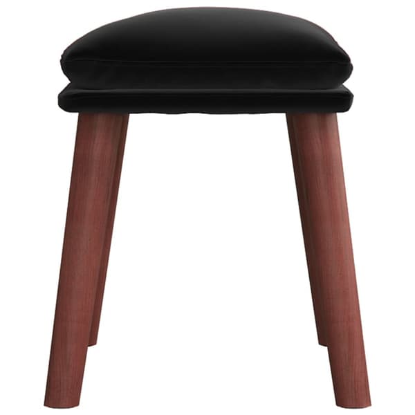 Fotpall svart 45x29,5x35 cm sammet