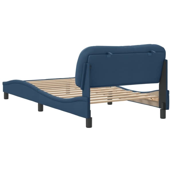Bed Frame without Mattress "Hvar" Blue 100x200 cm Fabric