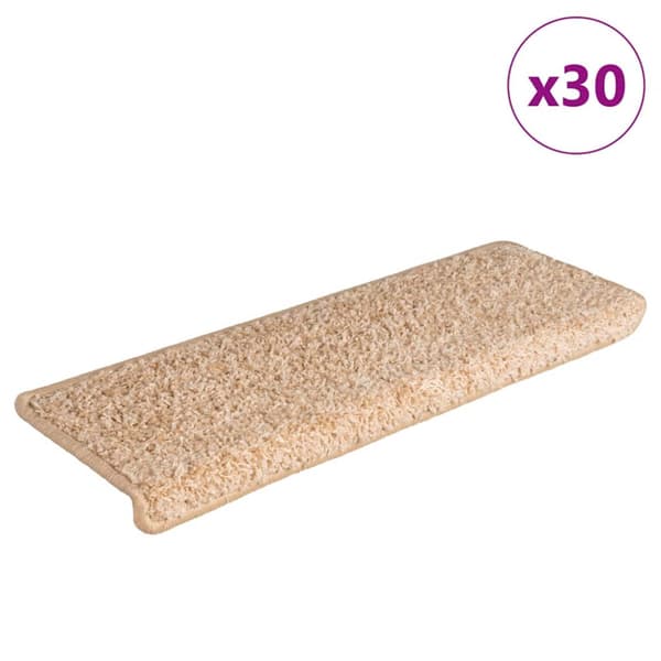 Trappmattor 30 st 65x21x4 cm guldfärgade rektangulära kanter