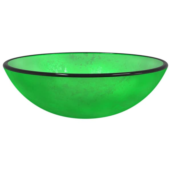 Handfat härdat glas 42x14 cm grön