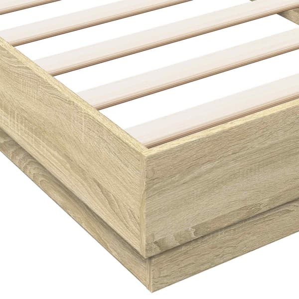 Golvsängsram Sonoma-ek 80 x 200 cm Konstruerat trä