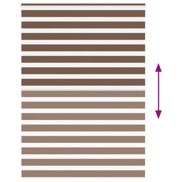 Rullgardin zebra brun 160x200 cm tyg bredd 155,9 cm polyester