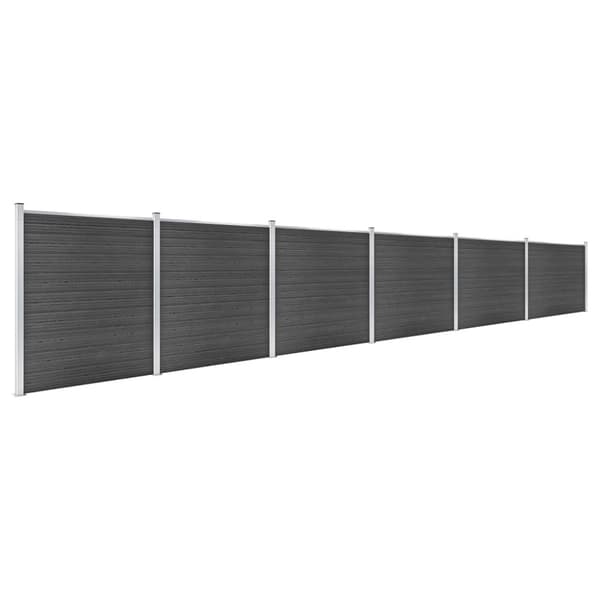 Staketpanel WPC 1045x186 cm svart