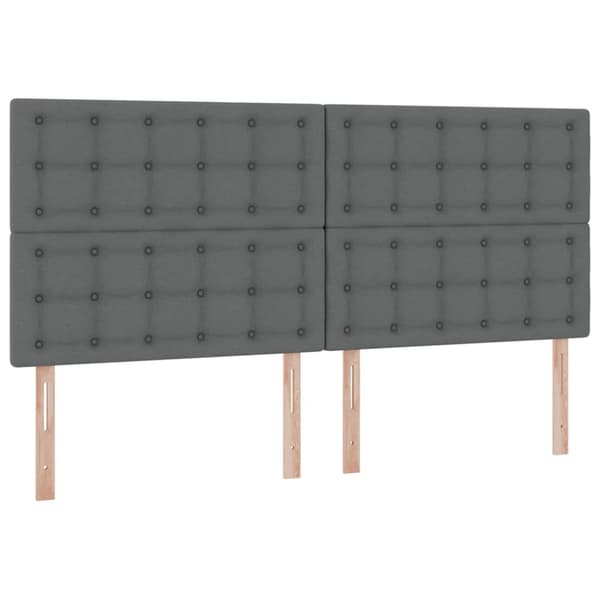 Förvaringssäng med madrass Mörkgrå 200 x 200 cm Polyester