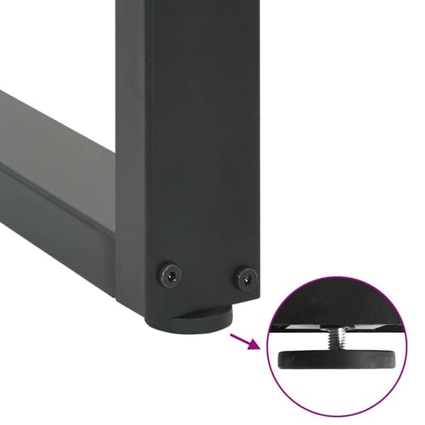 Barbordsben U-formade 2 st antracit 40x(90-91) cm stål