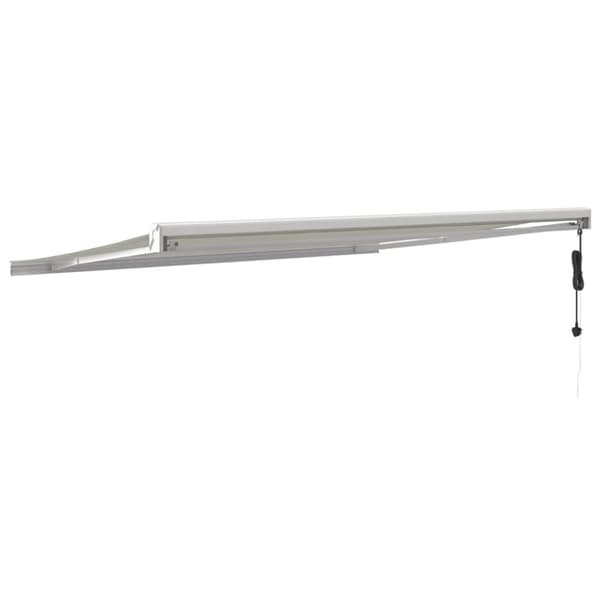Markis infällbar gräddvit 4x3 m tyg&aluminium