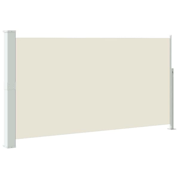 Infällbar sidomarkis 170x300 cm gräddvit