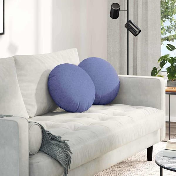 Sittkuddar 2 pcs Jeansblå Ø40 x 13 cm tyg