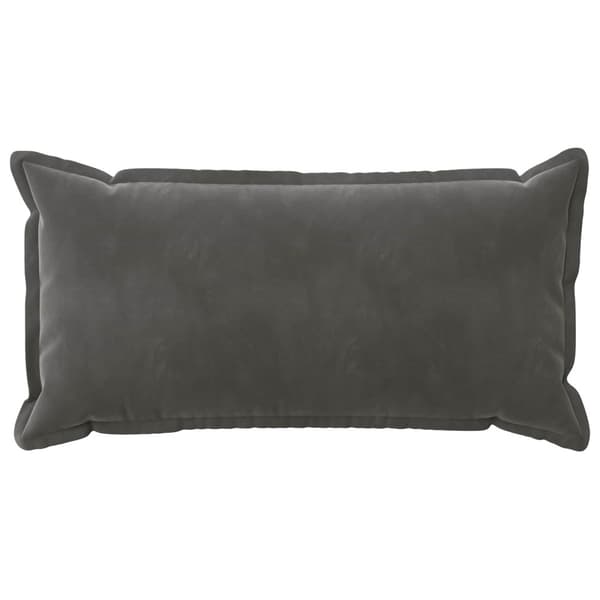 Kuddöverdrag 2 st HOUTEN Mörkgrå 40 x 80 cm Sammet