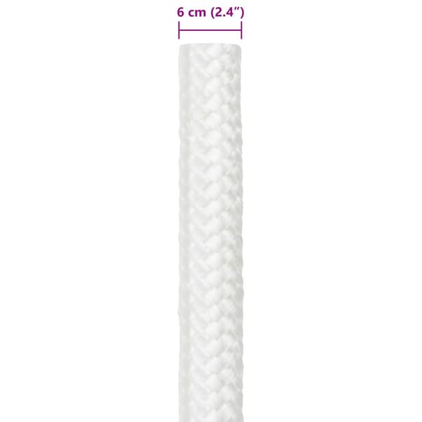 Båtsnöre 6 mm 5 m Vit