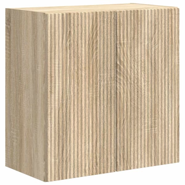 TV väggskåp set Väggmonterad 6 pcs Sonoma-ek