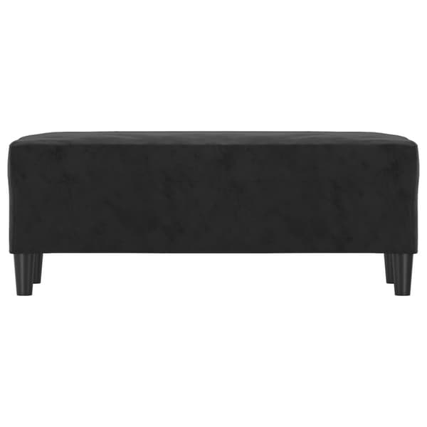 Bänk svart 100x35x41 cm sammet