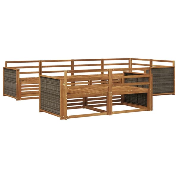 Utomhussoffset 7 pcs Naturlig