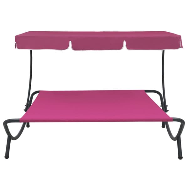 Solsäng med tak rosa
